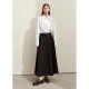 AMII2024 Early Autumn New Autumn New Senior Commuters Top Sentelling A -line Skirt Skirt Female Black Skirt Middle Skirt

