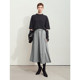 Amii2024 winter new style commuting elegant belted non-iron anti-wrinkle skirt women's loose A-line skirt long skirt