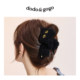 DODOGOGO plush three-dimensional cat scratching clip cute hair shark clip 2025 new back of the head hair clip hair catching