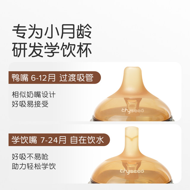 Shixi Xuexi drinks cup-billed duck-billed cup accessories for infants and children drink bottles for large babies and prevent leakage and choking.