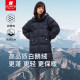 Junyu outdoor down jacket female over -knee long thick winter fashion connected hooded goose down jacket SC64032
