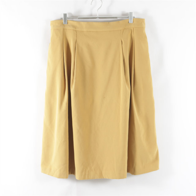 New Japanese style commuting versatile side invisible zipper rear elastic high waist slimming women's solid color fashionable midi skirt
