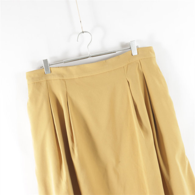 New Japanese style commuting versatile side invisible zipper rear elastic high waist slimming women's solid color fashionable midi skirt
