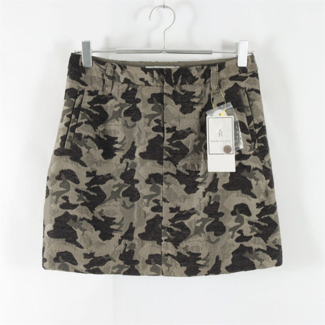 New Japanese style commuter versatile buckle zipper high waist slim short skirt for women camouflage fashionable hip-cover skirt