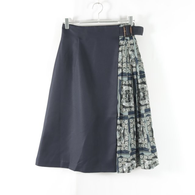 New Japanese style commuting versatile rear invisible zipper high waist slim A-line skirt for women splicing fashionable midi skirt