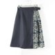 New Japanese style commuting versatile rear invisible zipper high waist slim A-line skirt for women splicing fashionable midi skirt