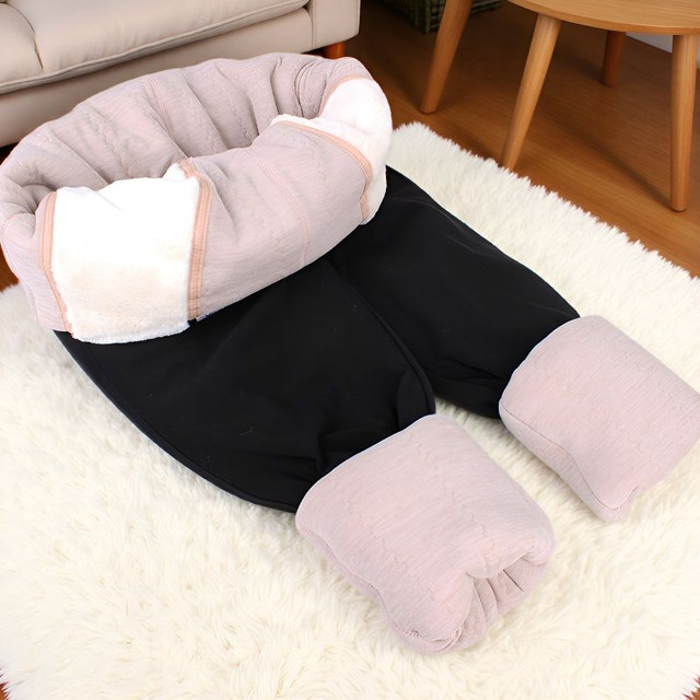 Women's winter, middle-aged and elderly cotton pants, plus velvet thickened mother's cotton pants, wearing middle-aged elastic high-waist elastic slim leggings