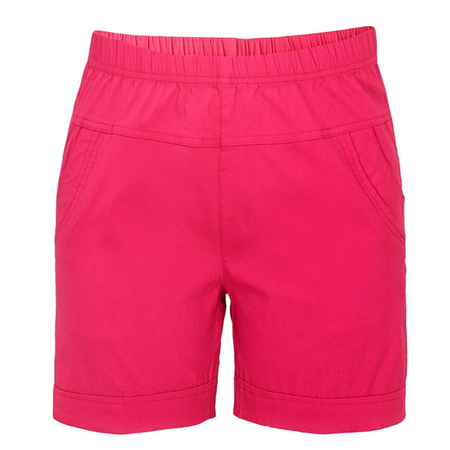 Middle-aged and elderly shorts for women thin middle-aged mothers shorts for summer wear elastic high waist loose elastic cotton five-point pants