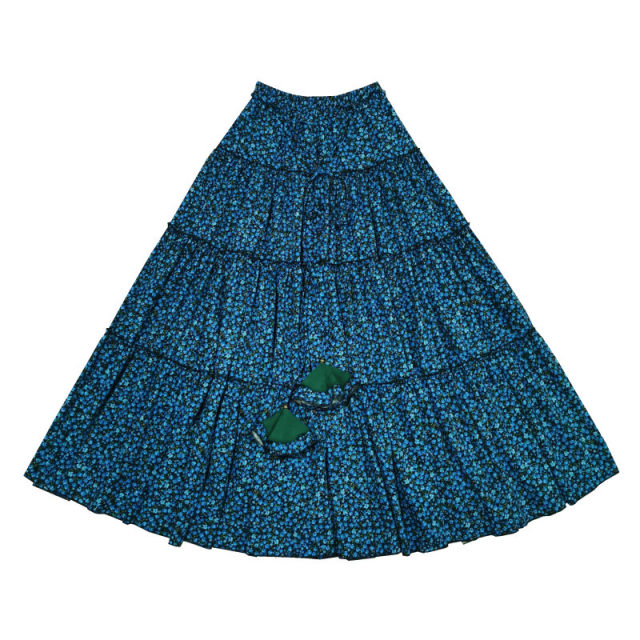 Su Xin's new style of floral long skirt, autumn and winter A-line lace-up oversized dance skirt and skirt