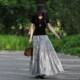 Suxin's new homemade floral long skirt A-line tie spring and summer cotton oversized dancing skirt