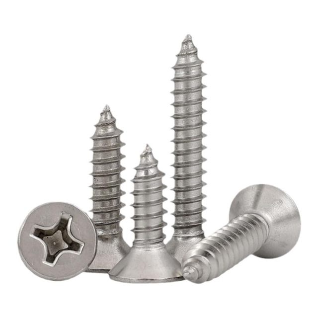 Large package of 304 stainless steel flat head self-tapping screws wood screws extended cross countersunk head self-tapping screws 2M3M4