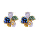 Retro flower crystal pearl earrings for women high-end light luxury earrings 2025 new style unique and beautiful autumn and winter earrings