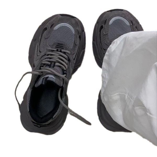 Zhao Lusi's same style gray thick-soled dad shoes for women 2024 autumn new breathable versatile fashion ins sneakers