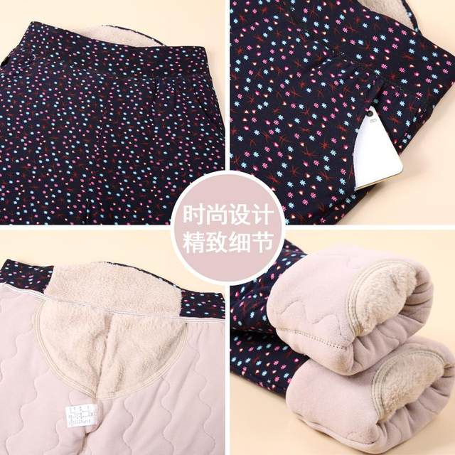 Mom plus velvet thickened cotton pants in autumn and winter grandma wears high-waisted camel velvet pants for middle-aged and elderly women's warm pants