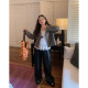 Gold large lace spliced ​​suspender vest for women in spring and summer large size fat mm belly cover white bottoming top