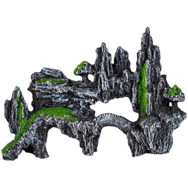 Simulation fake mountain stone home decoration desktop ornaments gardening green plants small ecological bonsai fish tank landscaping ornaments
