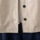 Spring and Autumn Large Size 200 Jin [Jin equals 0.5 kg] Fat mm American lapel contrast jacket jacket for women's work style shoulder-reducing age-reducing top trend