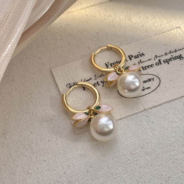 Midu Original Tulip Earrings Women's Exquisite Gentle Style Earrings Versatile Earrings One Two Wear Exquisite Girls Summer