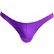 Purple bulge ultra-low-slim narrow-edged men's swimming trunks with triangles and half-butts T-shaped bikini trendy sexy tight and sexy
