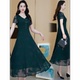 Temperament v-neck short-sleeved dress for women 2025 new Chinese style new summer mid-length printed mother's dress A-line skirt