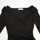 
withpuji original design Low V-neck knitted stretch slim dress with Gemini autumn