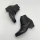 Cabinet Ya's women's boots thick heel genuine leather soft surface soft bottom layer cowhide Velcro mid-heeled boots comfortable short boots