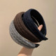 
Korean style autumn and winter woolen knitted wide-brimmed headband, feminine high-cement pressure hair headband, daily versatile out-and-out card