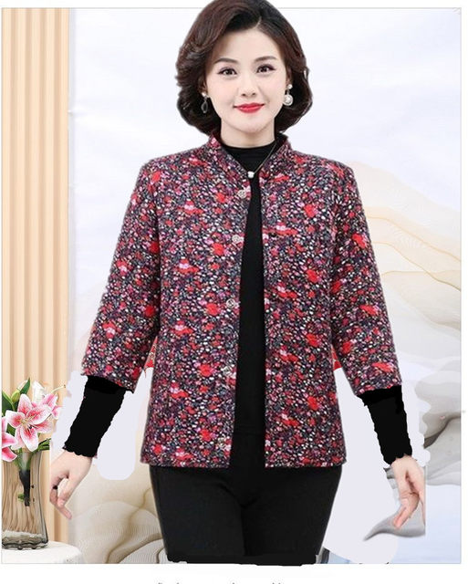 
New half-sleeved cotton jacket with three-quarter sleeves outside wearing winter thickened cotton jacket for women's vest warm mother's clothing for middle-aged and elderly cotton jacket