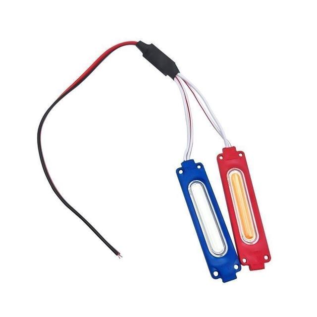 
Motorcycle electric new 12v explosion flash light red and blue warning flash car LED modified light mid-grid atmosphere light