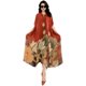 Large size silk dress for women two-piece 2025 spring new style rich lady temperament slim print suit skirt
