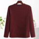 Mother's autumn and winter velvet bottoming shirt for middle-aged and elderly women, large size, loose, flesh-covering, round neck, warm, elastic, long-sleeved top