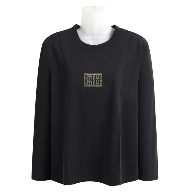 Mom's autumn and winter German velvet bottoming shirt for middle-aged and elderly women, large size, loose, flesh-covering, round-neck, warm, elastic, warm top