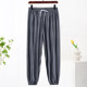 Large size high waist ice silk anti-mosquito pants middle-aged mother summer wear 200Jin [Jin is equal to 0.5kg] leggings bloomers fashionable cool pants in colors