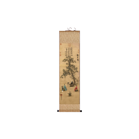 Song Dynasty scroll paintings decorative paintings Song Huizong listens ...