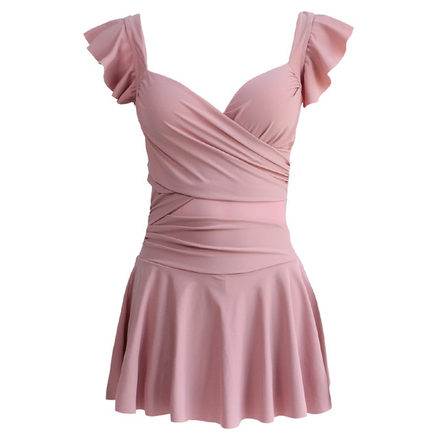 Swimsuits for women one-piece conservative skirt style to cover their belly and make them look slim and fairy-like 2021 new hot and fashionable hot spring swimming suit