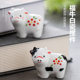 Ceramic mini cow ornaments, home decoration ornaments, good luck and fortune, calf ornaments, bonsai gardening flower pets