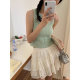 Design niche A-line skirt for women in summer new style 2024 high waist pleated lace tulle skirt cake skirt