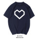 2018 new heart -type pattern printing wild cotton pure cotton summer shirt short -sleeved round neck student tide brand T -shirt