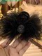 2023 new bow feathers grab the female back of the head of the head of the head of the autumn and winter high -level sense shark clip card hair fur hair clip