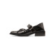 asthershop original punk style Mary Jane shoes, one-line metal decorative thick heel women's shoes