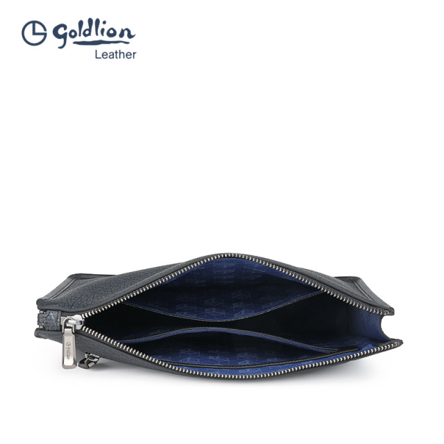 Goldlion New Men's Light Luxury Handbags First-layer Cowhide Clutch Bags Men's Business Envelope Bags Genuine Leather Clutch Bags Trendy