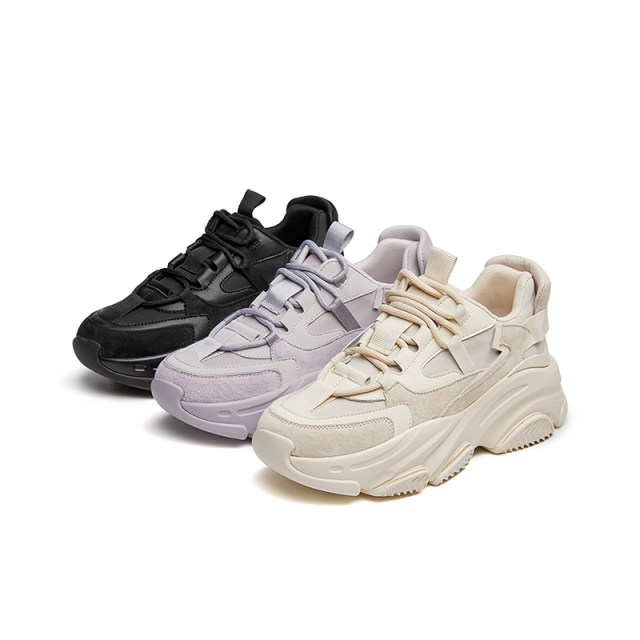 Red Dragonfly Sports and Casual Daddy Shoes for Women Trendy Thick Sole Board Shoes Single Shoes Small White Shoes for Women
