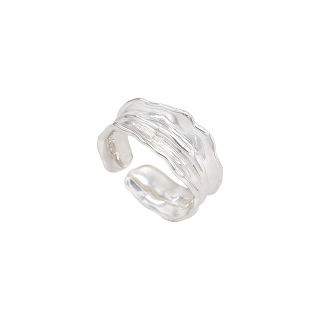 suzyacc kr niche design smiley face lace sterling silver ring 2024 new trend simple personalized index finger ring