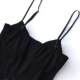 Design irregular suspender top for women with inner wear summer hottie tassels flowing black vest outside