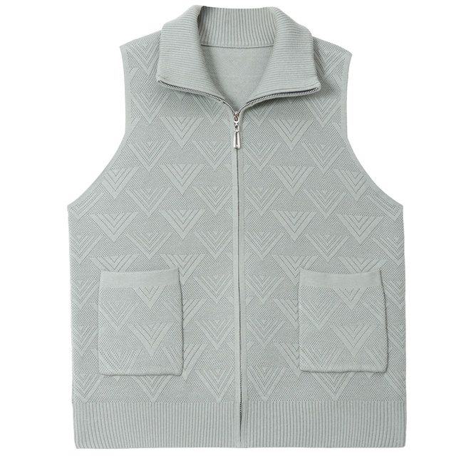 Plus size mother's top vest vest middle-aged and elderly women's autumn new waistcoat vest spring autumn winter cashmere vest