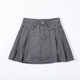 Gray denim skirt for women thin summer 2025 new high-waist pleated short skirt anti-exposure A-line skirt pants