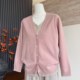 New mother's clothing autumn knitted sweater top button fashion middle-aged and elderly ladies temperament V-neck sweater cardigan