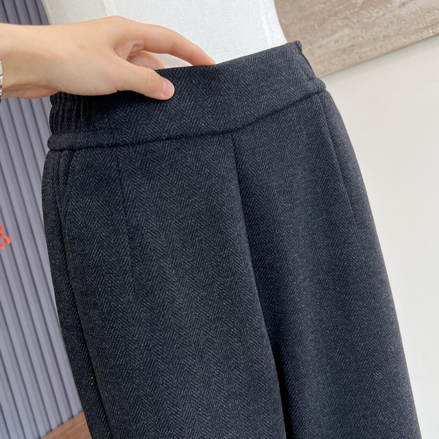 Middle-aged and elderly women's spring and autumn straight trousers new mother's clothing autumn and winter wide-leg versatile casual drooping pants