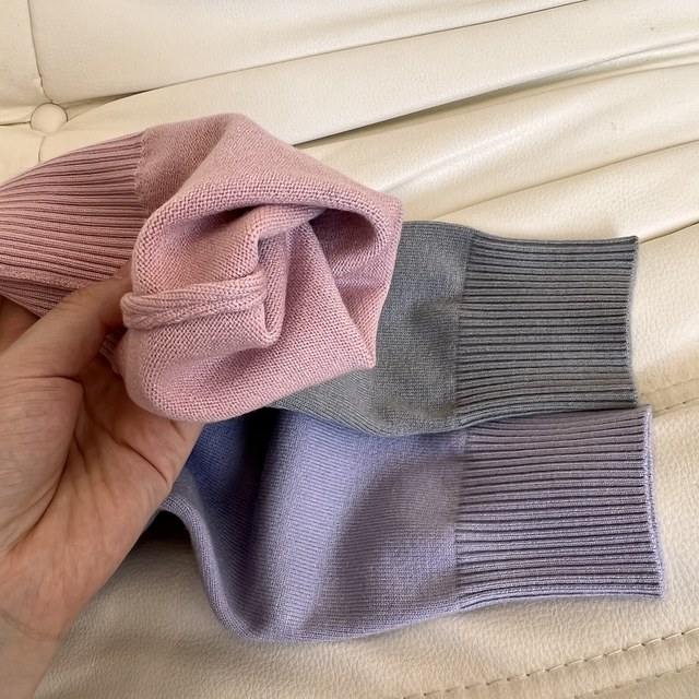 Fashionable and fashionable autumn new style mother sweater top with base middle-aged women's scarf neck shirt temperament sweater