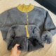 New autumn and winter mother's clothing knitted half turtleneck top with middle-aged and elderly women's all-in-one velvet warm sweater